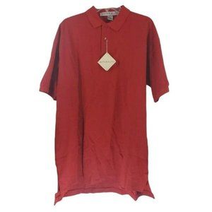 NATURALIFE Mens Size XL Red Short Sleeve Polo Shirt Cotton New With Tags